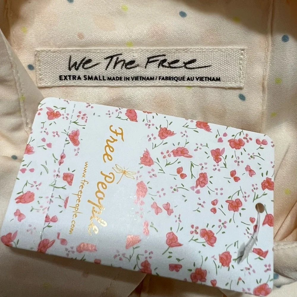 Free‎ People All Smiles Shirt Blouse Top In Ivory